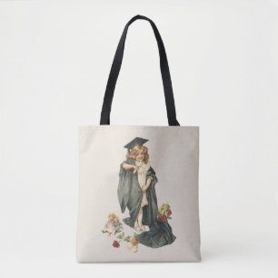 Bolsa Tote Graduação Antiga, Menina Vestindo um Capa e Manto