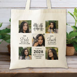 Bolsa Tote Graduação de Colagem de Fotos do Formando 5 Person<br><div class="desc">Comemore seu formando com esta mochila moderna e elegante de graduação em colagem de fotos. Personalize com 5 de suas fotos favoritas de mais velho ou faculdade e personalize com um monograma inicial, nome, ano de graduação, segundo grau ou nome universitário. Citação inspiradora: "Tome Orgulho no quão longe você chegou,...</div>