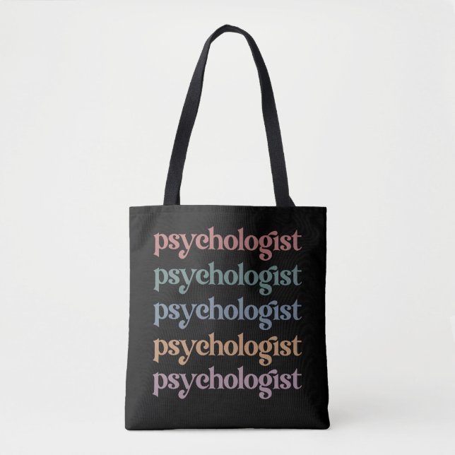 Bolsa Tote Graduação de Estudantes de Psicologia Retro Psicol (Frente)