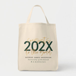 Bolsa Tote graduação em na moda de roteiros modernos verdes