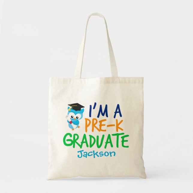 Bolsa Tote Graduação personalizada de pré-escola personalizad (Frente)