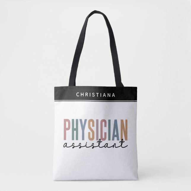 Bolsa Tote Graduação Personalizada do Assistente Médico PA (Frente)