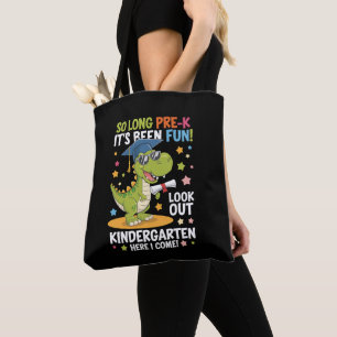 Bolsa Tote Graduado Pré-K Jardim de Infância Dinossauro T Rex