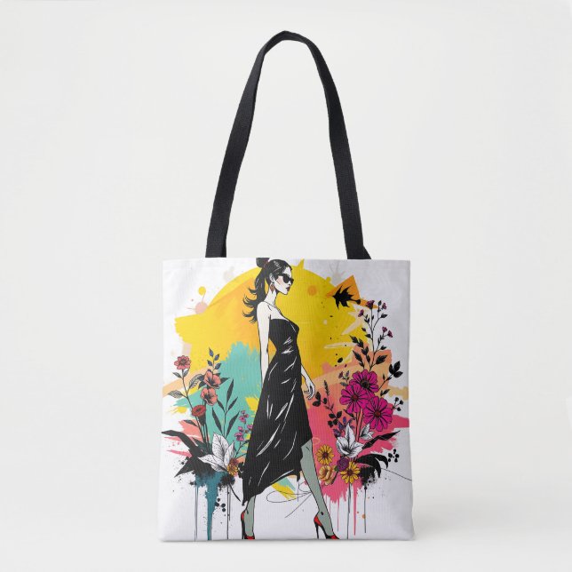 Bolsa Tote Graffiti Garden Muse Riso Double Sided🎨🌿 (Frente)