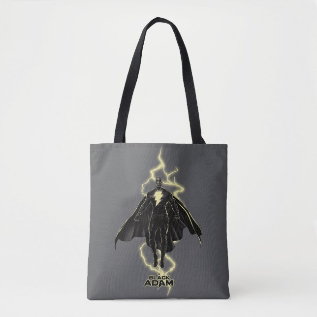 Bolsa Tote Gráfico Black Adam Lightning Silhouette (Frente)