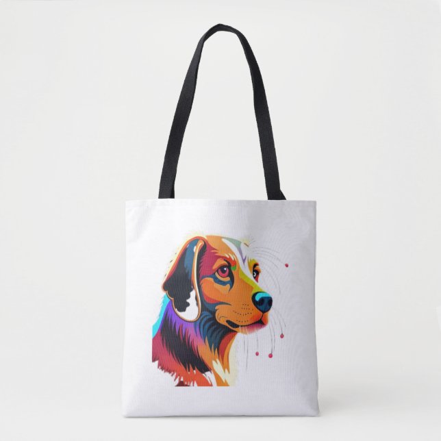 Bolsa Tote Gráfico Colateral de Cães - (Frente)