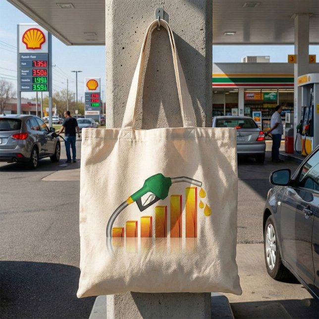 Bolsa Tote Gráfico de Barras da Inflação Devido ao Aumento do (Criador carregado)