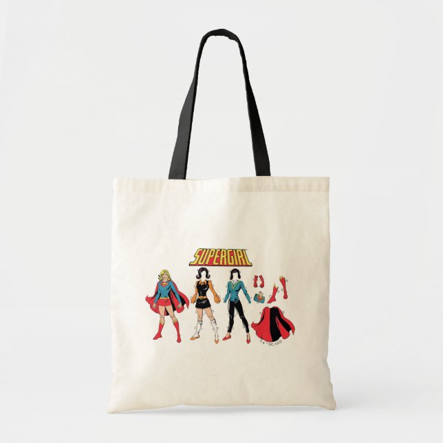 Bolsa Tote Gráfico de Boneca de Papel Supergirl (Frente)