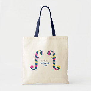 Bolsa Tote Gráfico de Buracos Sonoros de Instrumentos de Cad