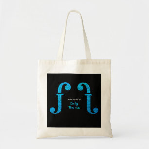 Bolsa Tote Gráfico de Buracos Sonoros de Instrumentos de Cad