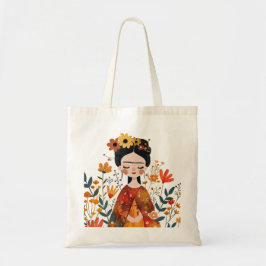Bolsa Tote Gráfico de Cachorros Quimétricos Frida Kahlo