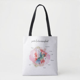 Bolsa Tote Gráfico de Chameleon Aquarela Educacional