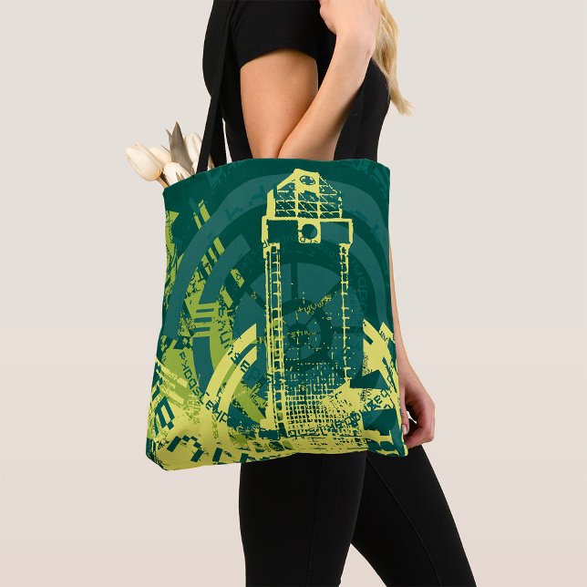 Bolsa Tote Gráfico de Cidade Grunge (Criador carregado)