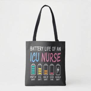Bolsa Tote Gráfico de humor da vida útil da bateria de uma en