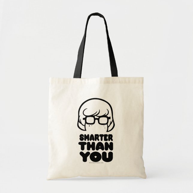Bolsa Tote Gráfico de Velma "Mais Inteligente Que Você" (Frente)