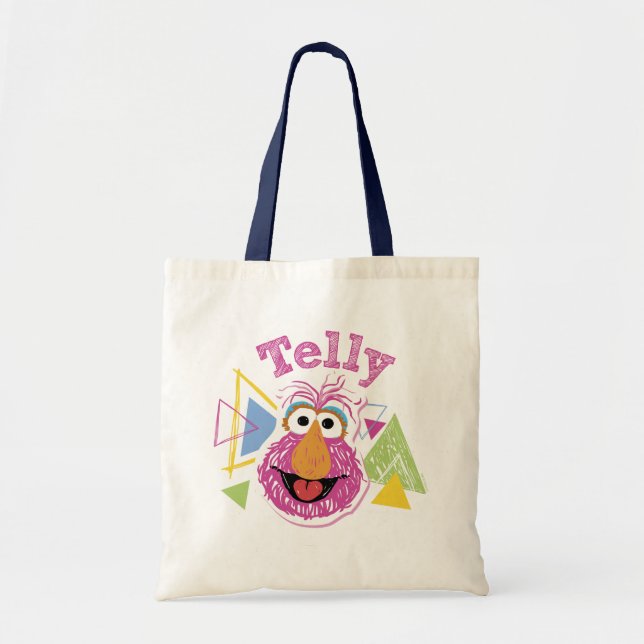 Bolsa Tote Gráfico Divertido do Telly Monster (Frente)