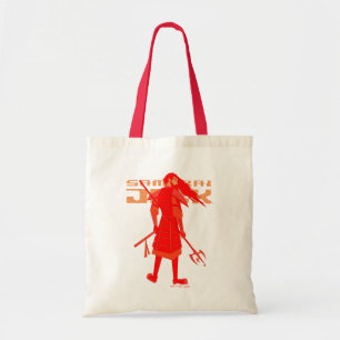 Bolsa Tote Gráfico do Guerreiro Vermelho Samurai Jack