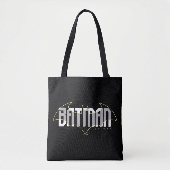 Bolsa Tote Gráfico do nome Hi-Tech do Batman (Frente)
