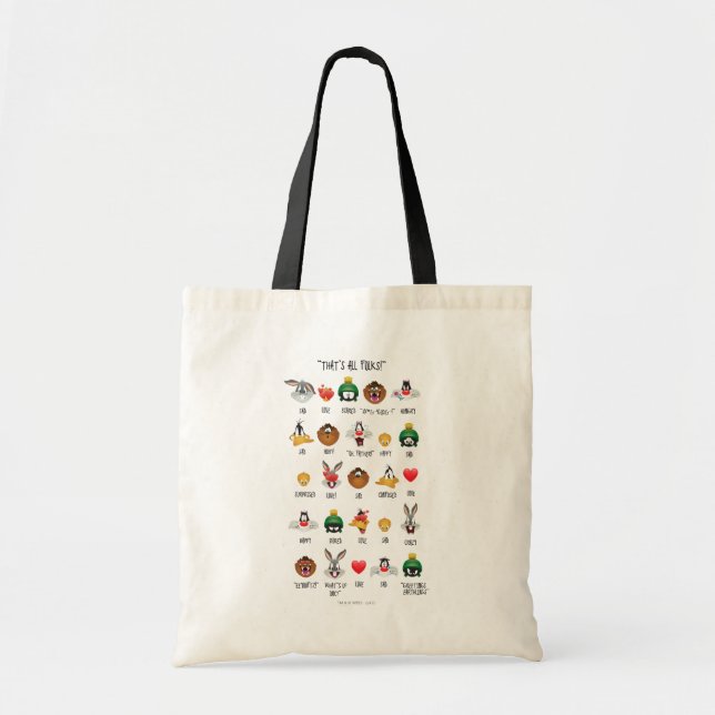 Bolsa Tote Gráfico Emoji (TUNES DE LOONEY™) (Frente)
