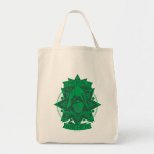 Bolsa Tote Gráfico esmeralda do arqueiro da seta
