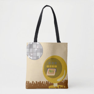 Bolsa Tote Gráficos Retroativos de Música do Groovy Oito Di