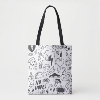 Bolsa Tote Grafite Bonito: Conjunto de Artes de Porte.