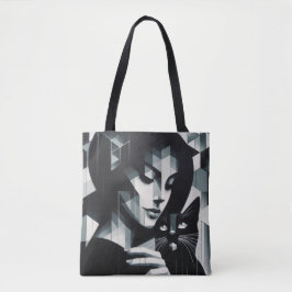 Bolsa Tote Grafite Cat Lady