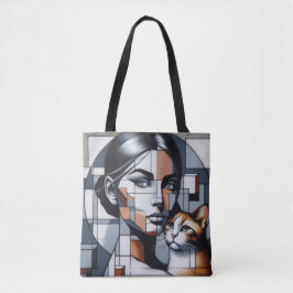 Bolsa Tote Grafite Cat Lady