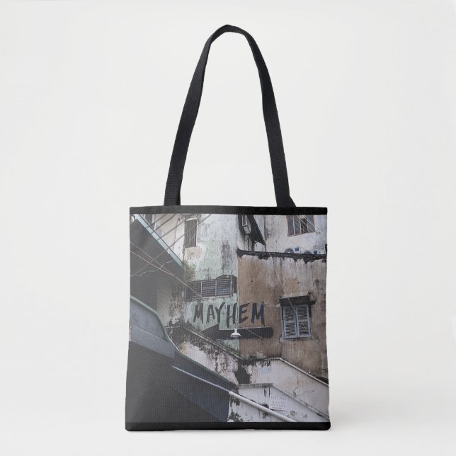 Bolsa Tote Grafite de Arte de Mayhem Street Toque (Frente)