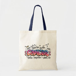 Bolsa Tote Grafite do Zodíaco de Câncer