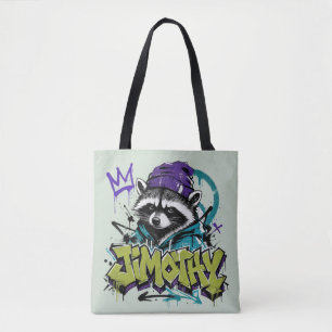 Bolsa Tote Grafite Guaxinim Arte Urbana Estilo Punk