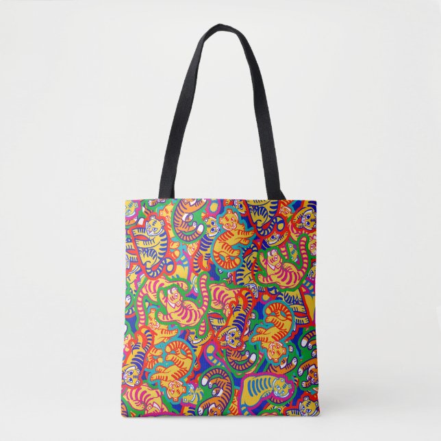 Bolsa Tote Grafite Tiger Memphis Global Village Coffehouse (Frente)