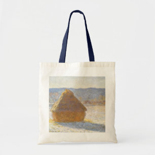Bolsa Tote Grainstack na manhã, efeito da neve por Claude
