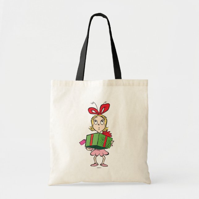 Bolsa Tote Gralha | Cindy-Lou Who - Presente (Frente)