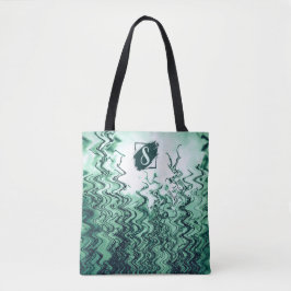 Bolsa Tote Grama de Abstrato Verde Personalizado