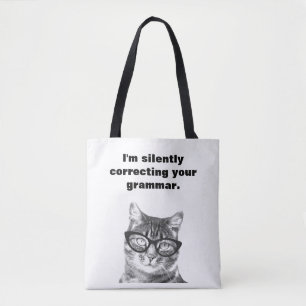 Bolsa Tote Gramática engraçada policial catador do ensino f