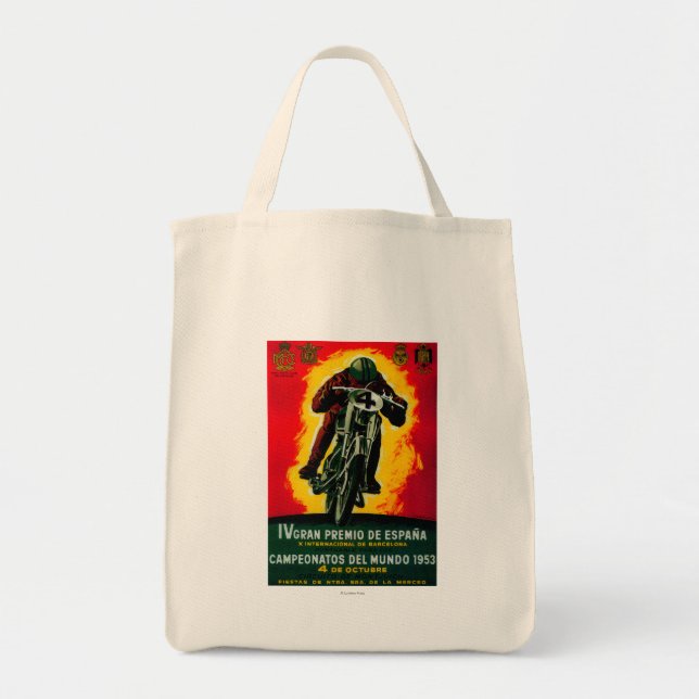 Bolsa Tote Gran Premio de Espana Vintage Poster Europe (Frente)