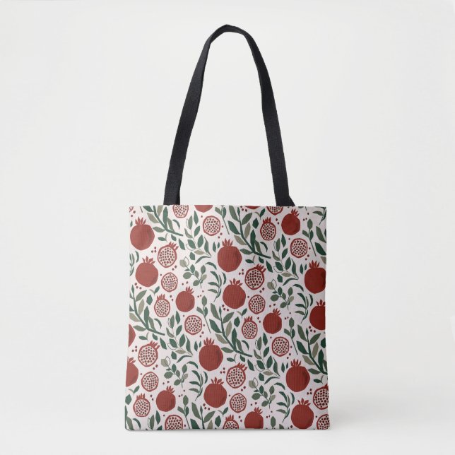 Bolsa Tote Granada: Padrão de Pomegranatos (Frente)