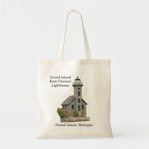 Bolsa Tote Grand Island East Channel Lighthouse tote bag
