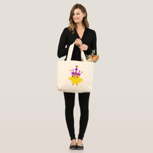 Bolsa Tote Grande ♥ ت ☘ Irlandesa Crowed Rainha Galinha Fabulosa Jum