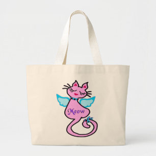 Bolsa Tote Grande »¦๑Bolsa Jumbo Swanky Angelic Kitty๑¦«