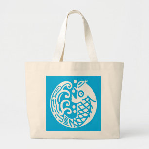 Bolsa Tote Grande 鯉 に 波 da ラ da ジ da, , .