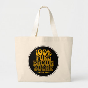 Bolsa Tote Grande 100% de açúcar castanho puro e melanina Unisex