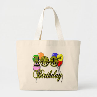 Bolsa Tote Grande 100th Sacola do aniversário com balões