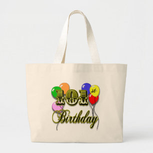 Bolsa Tote Grande 101st Aniversário com balões