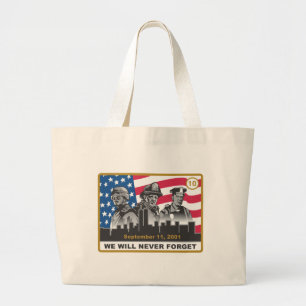 Bolsa Tote Grande 10 design do aniversário do ano 9/11