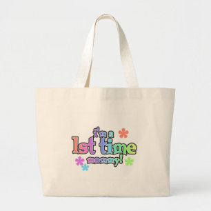 Bolsa Tote Grande 1rua-Mamãe-T-shirts e presente