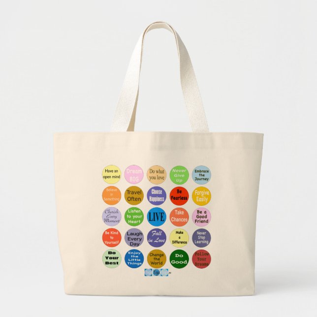 Bolsa Tote Grande 25 inspirações para a sacola enorme de vida (Frente)