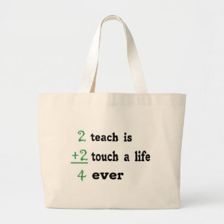 Bolsa Tote Grande 2 ensinamentos é 2 toques em uma Vida 4 de sempre