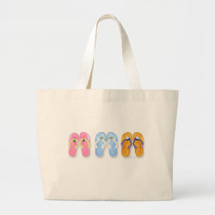 Bolsa Tote Grande 3 pares de saco dos flip-flops